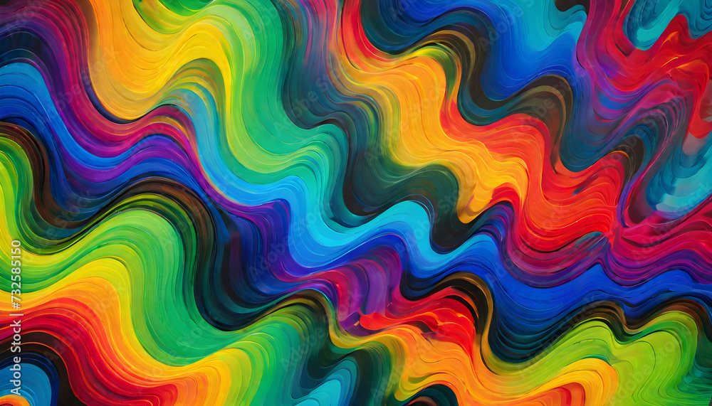 Obraz premium Abstract Art, Contemporary, Modern, Creative, Painting, Colorful, Design, Expression, Artistic, Abstract Expressionism, Visual, Conceptual, Unique, Vibrant, Composition, AI Generated