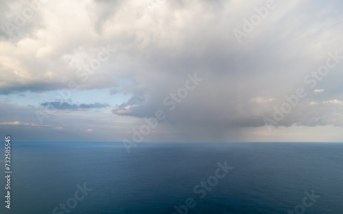 Wallpaper Mural Panoramic seascape with stormy cloudy sky in the ocean. Storm in the sea. Cloudy day Torontodigital.ca