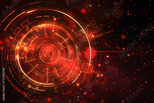 Abstract digital in futuristic technology design circle and digital motion, creating a business themed abstract background 