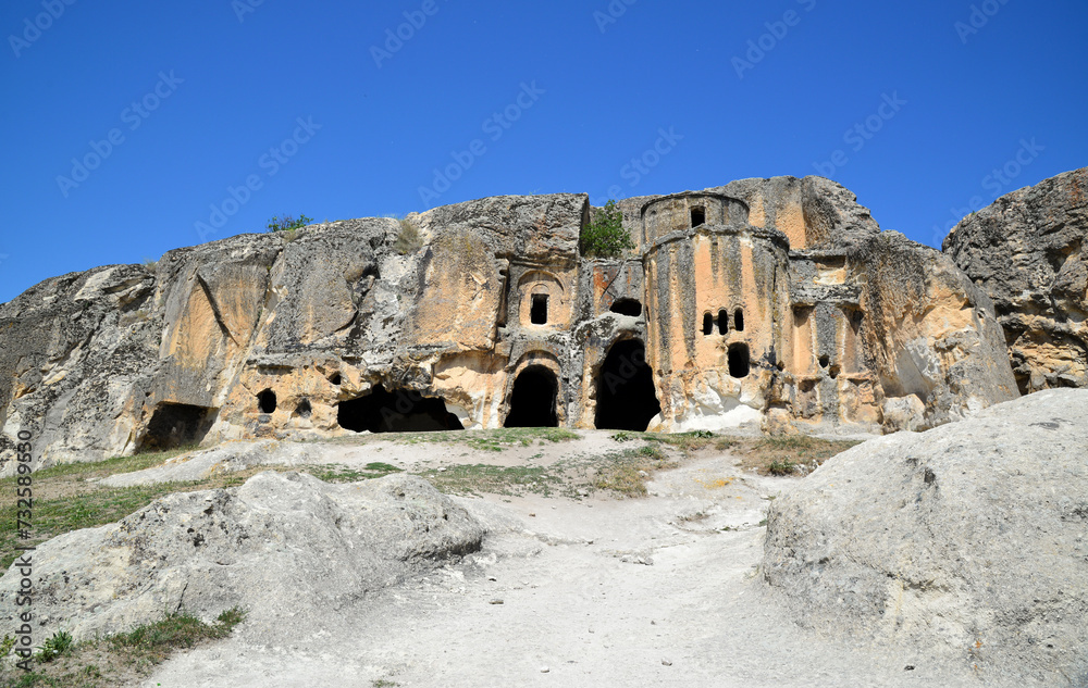 Ayazini Church and National Park in Afyonkarahisar, Turkey is an ancient settlement.