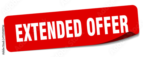 extended offer sticker. extended offer label