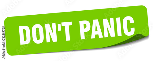 don't panic sticker. don't panic label