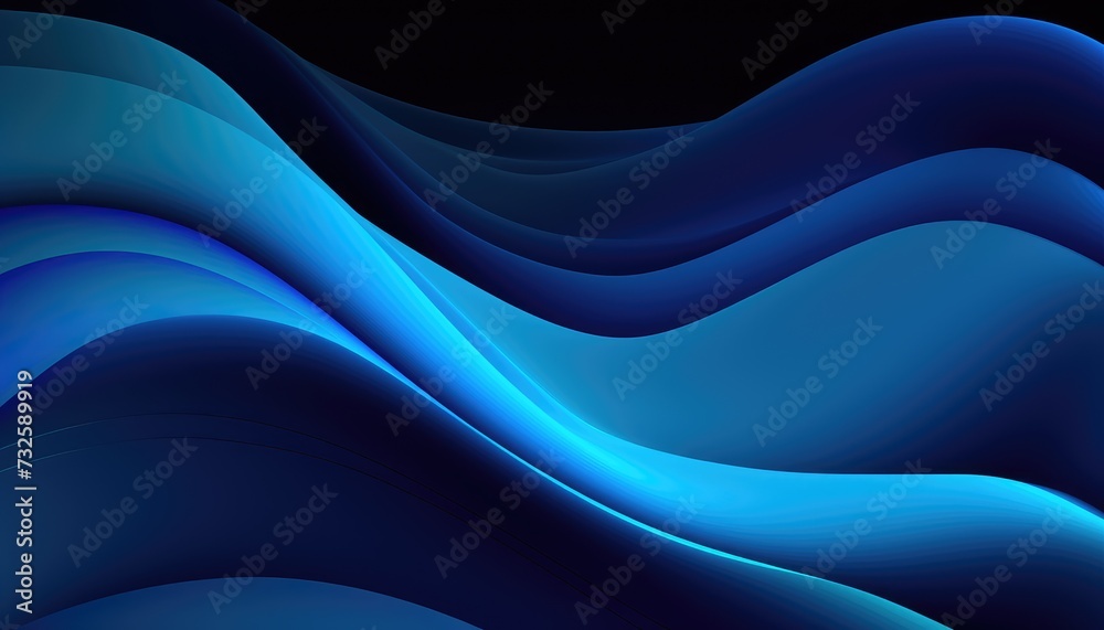 Blue wavy halftone black background Blue wavy halftone black background