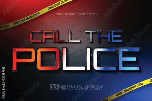 call the police 3d text effect
