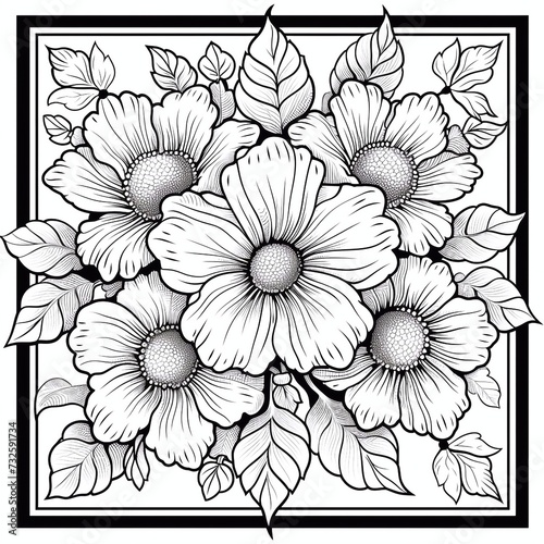 simple coloring page book for adult 