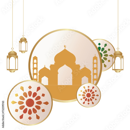 asjid Mubarak design illustration. Ramadan islamic lantern (fanous) isolated on white background.
Arabic decoration lamp png or Arabic decoration lamp border or poster design element.