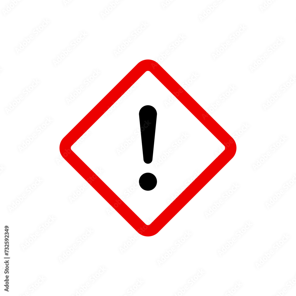 Warning rhombus sign Warning rhombus sign