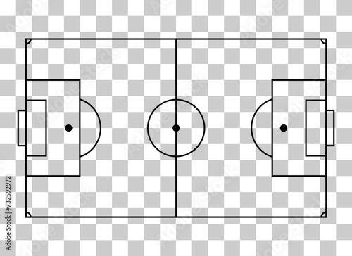 Football field sport icon, soccer game area sign, web template vector illustration
