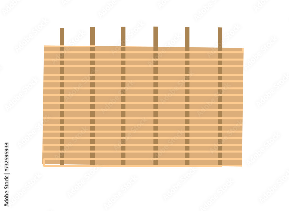 vector illustration of bamboo curtains on a white background vector illustration of bamboo curtains on a white background