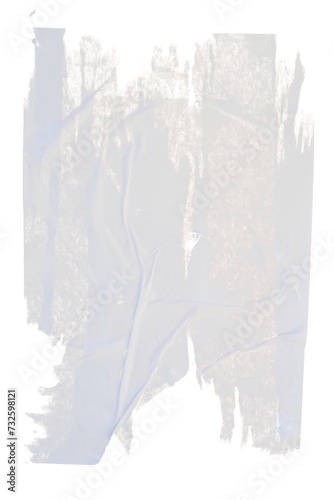 Foto glued paper is crumpled and torn. wet wrinkle overlay effect