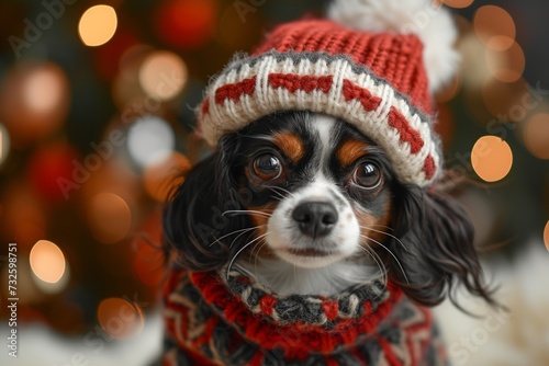 Festive Christmas-Themed Pet Fashion Showcase