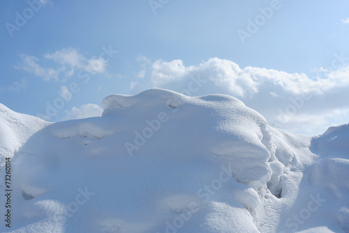 The snow piled up very high.
