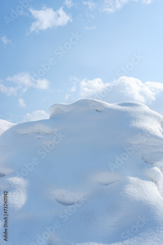 The snow piled up very high. © Thitima