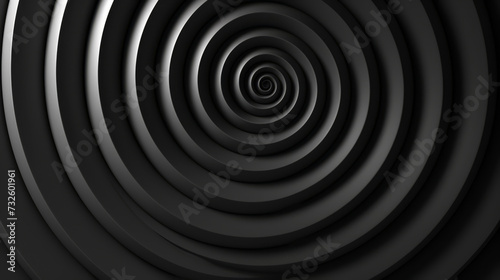 A captivating black spiral design with a hypnotic  infinite loop.