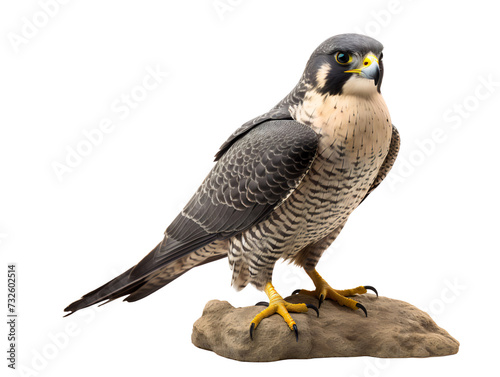 Peregrine Falcon, isolated on a transparent or white background