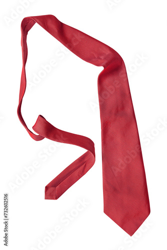 Red necktie isolated