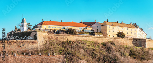 grandeur of Petrovaradin Palace in Novi Sad, a historic fortress adorned with vibrant gardens, attracting tourists