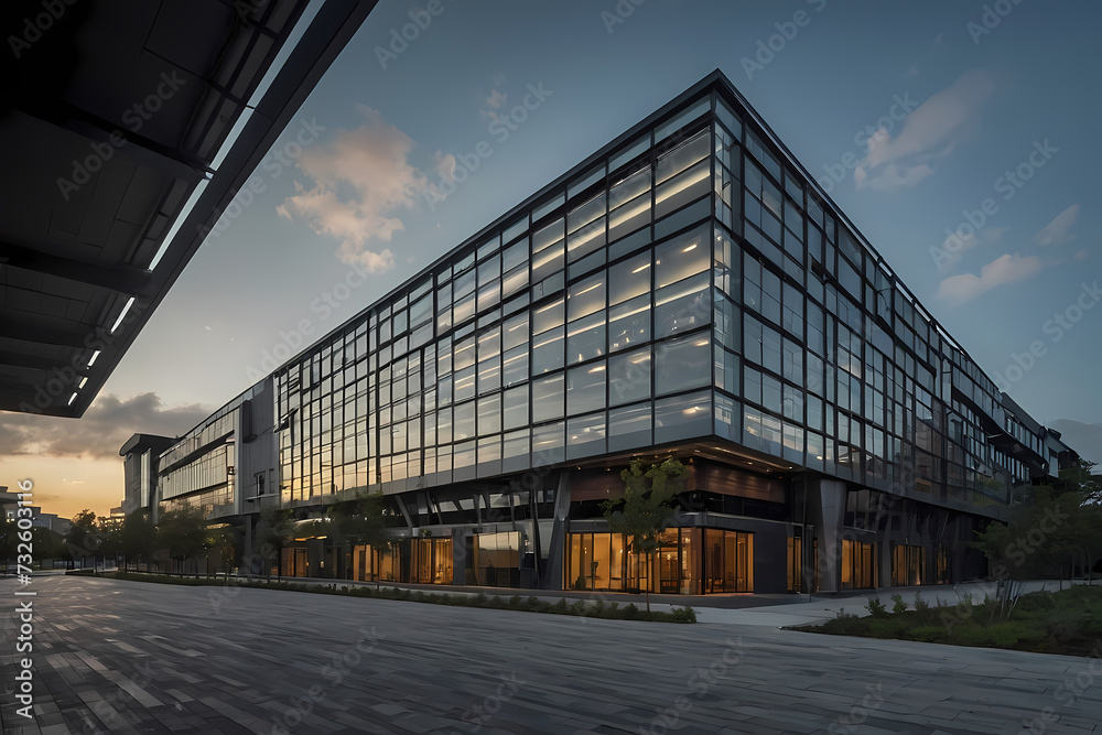 Cutting-Edge Commercial Building with Energy-Efficient Features.