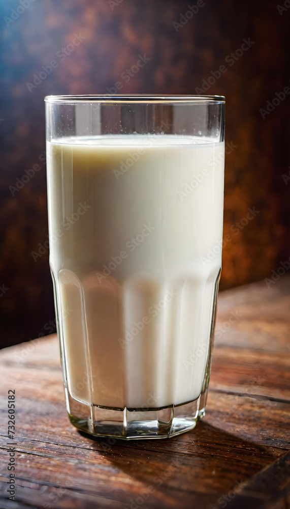 Glass of Milk, Table, Drink, Beverage, Refreshment, Dairy, Healthy, Nutrition, Fresh, White, Cow's Milk, Dairy Product, Calcium, Breakfast, Cold, AI Generated