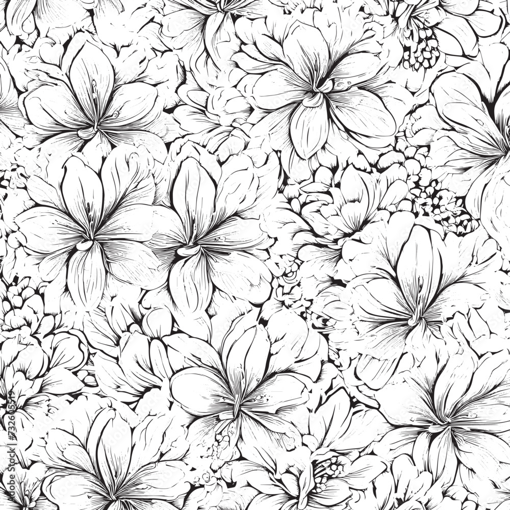 Obraz premium seamless pattern with flowers