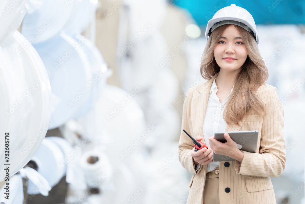 The company exports its plastic and steel industries to every continent in the world. There are female Asian engineers with expertise and skills. In an industrial factory Use tapelets to control work The company exports its plastic and steel industries to every continent in the world. There are female Asian engineers with expertise and skills. In an industrial factory Use tapelets to control work
