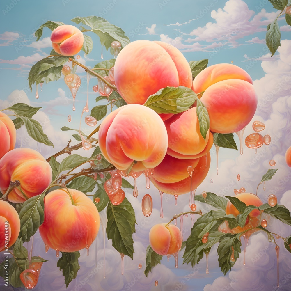 Peach fuzz fruit color beautiful colour