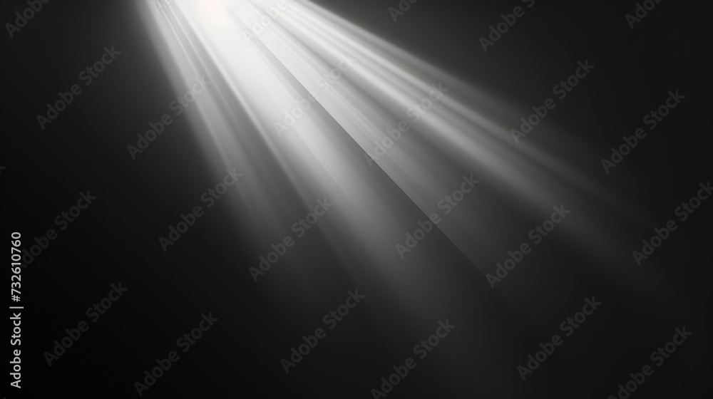 A spotlight creating a focused beam of light in a monochromatic abstract setting. A spotlight creating a focused beam of light in a monochromatic abstract setting.