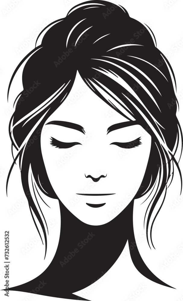 Woman face silhouette vector art Woman face silhouette vector art