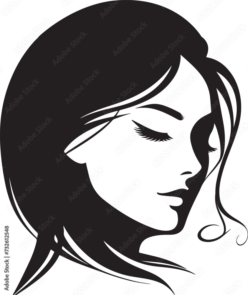 Woman face silhouette vector art Woman face silhouette vector art