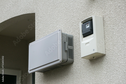 Obraz na płótnie 蓄電池 壁掛け 電気メーター