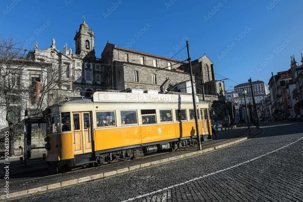 Vintage Tram Car, OPorto, Portugal