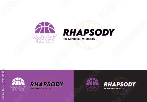 Basketball Training logo with different colors presentation