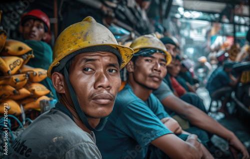 Portrait of a group of workers at the factory