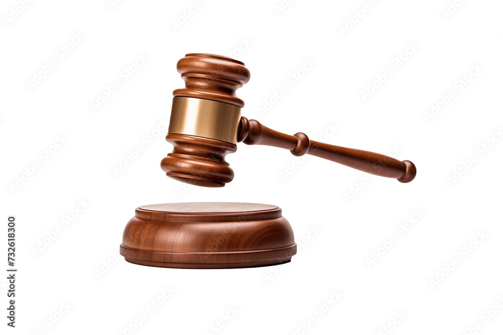 Isolated white background with judge s gavel Isolated white background with judge s gavel