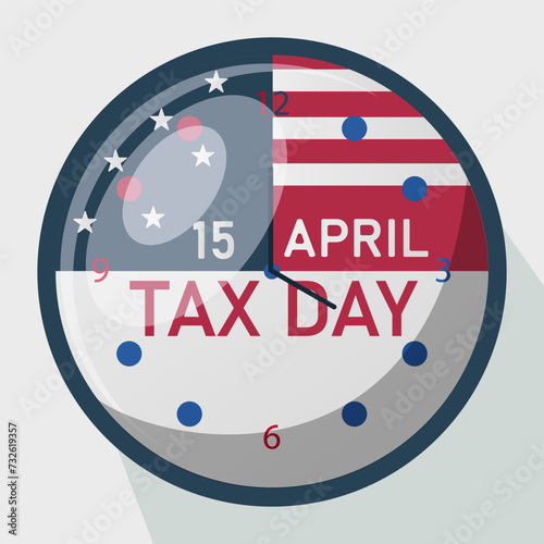 USA tax day design, vector illustration of usa tax day