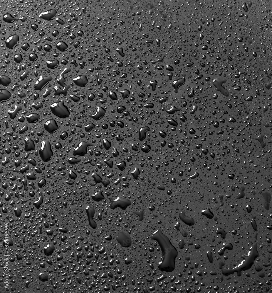 Water drops on a black background. Texture Water drops on a black background. Texture