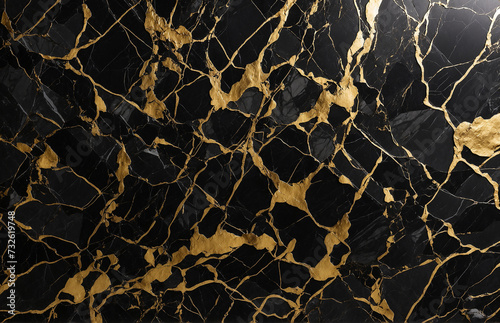 abstract texture of black and gold marble wall