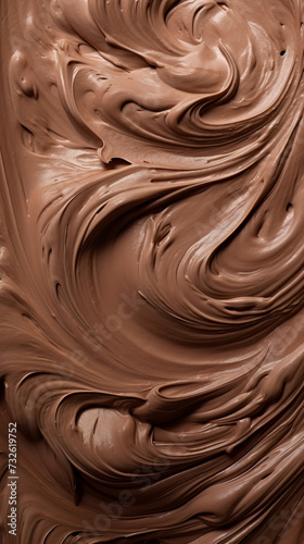 close up of chocolate cream texture background