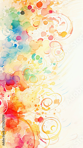 Abstract watercolor background. Colorful watercolor stains on paper