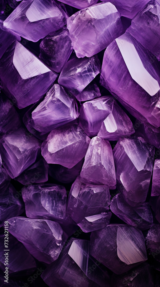 Amethyst crystals texture