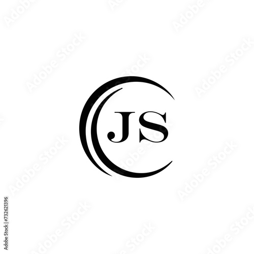 JS logo. JS set   J S design. White JS letter. JS  J S letter logo design. Initial letter JS letter logo set  linked circle uppercase monogram logo. J S letter logo vector design.  