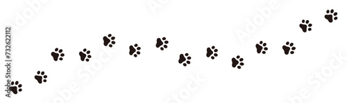 Paw footprint of dog or cat photo