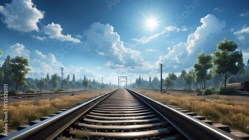 railway in the countryside photo
