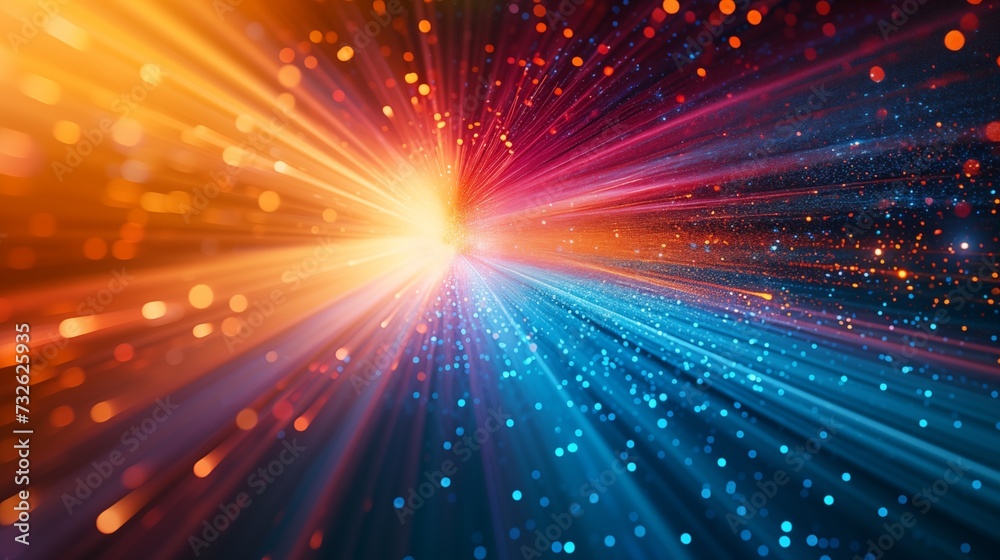 Abstract illustration background featuring beautifully dispersed colorful light beams, creating a visually stunning and vibrant display of radiant hues, adding aesthetic beauty to the scene. Abstract illustration background featuring beautifully dispersed colorful light beams, creating a visually stunning and vibrant display of radiant hues, adding aesthetic beauty to the scene.