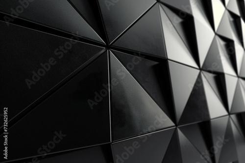 Polished semi gloss wall background with tiles triangle