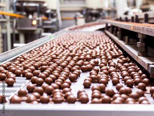 Chocolate Candies Quality Inspection on Factory Line