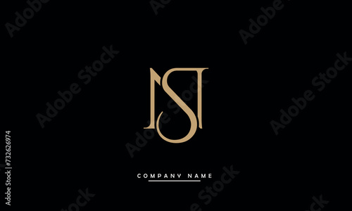 NS, SN, N, S Abstract Letters Logo Monogram