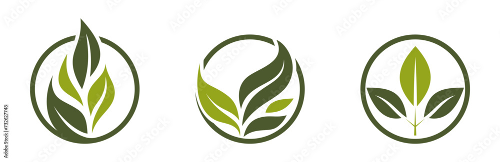 eco friendly icons. organic, bio and natural symbols. vector illustrations in flat design eco friendly icons. organic, bio and natural symbols. vector illustrations in flat design