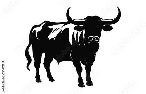 A Bull Silhouette vector isolated on a white background