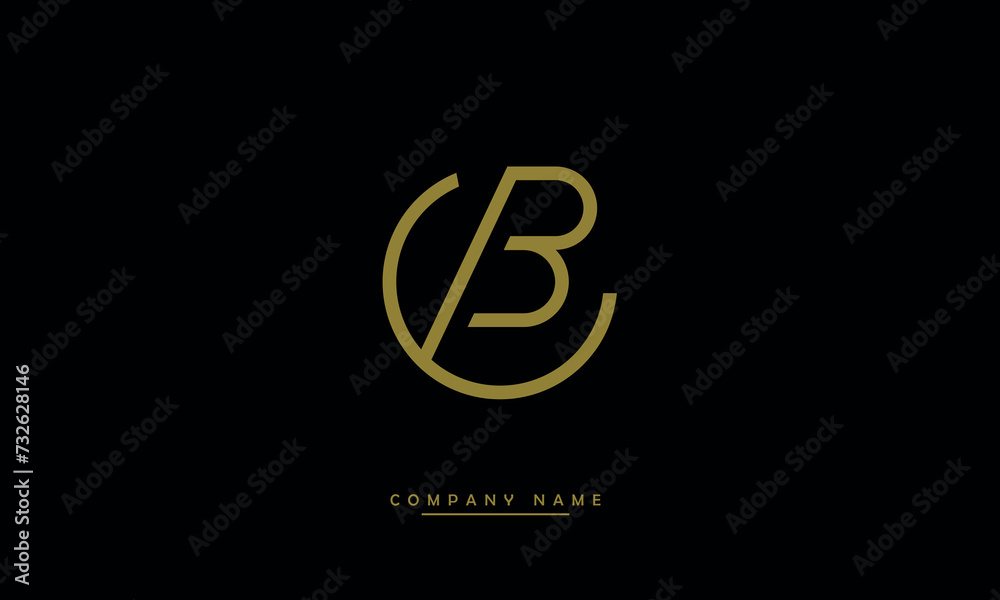 CB, BC, C, B Abstract Letters Logo Monogram CB, BC, C, B Abstract Letters Logo Monogram